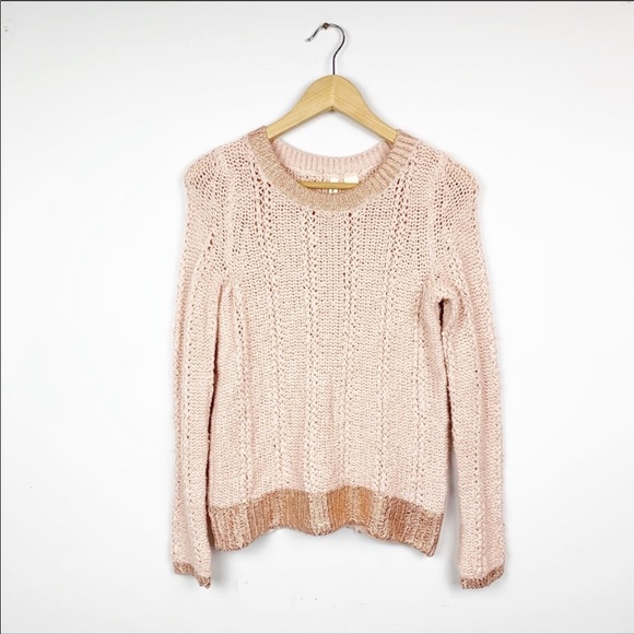 Anthropologie Moth Soft Pink Knit 